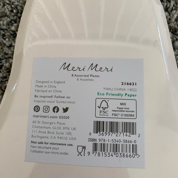 Meri Meri Pastel Ghost Plates - Picture 2 of 4